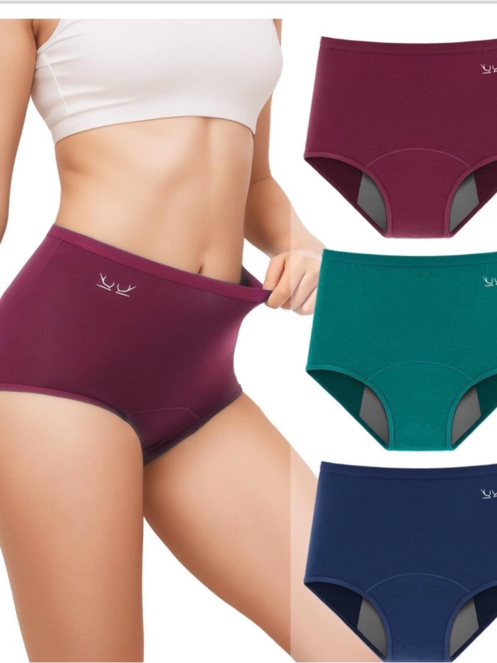 Benirap women period menstrual underwear pack of 3
